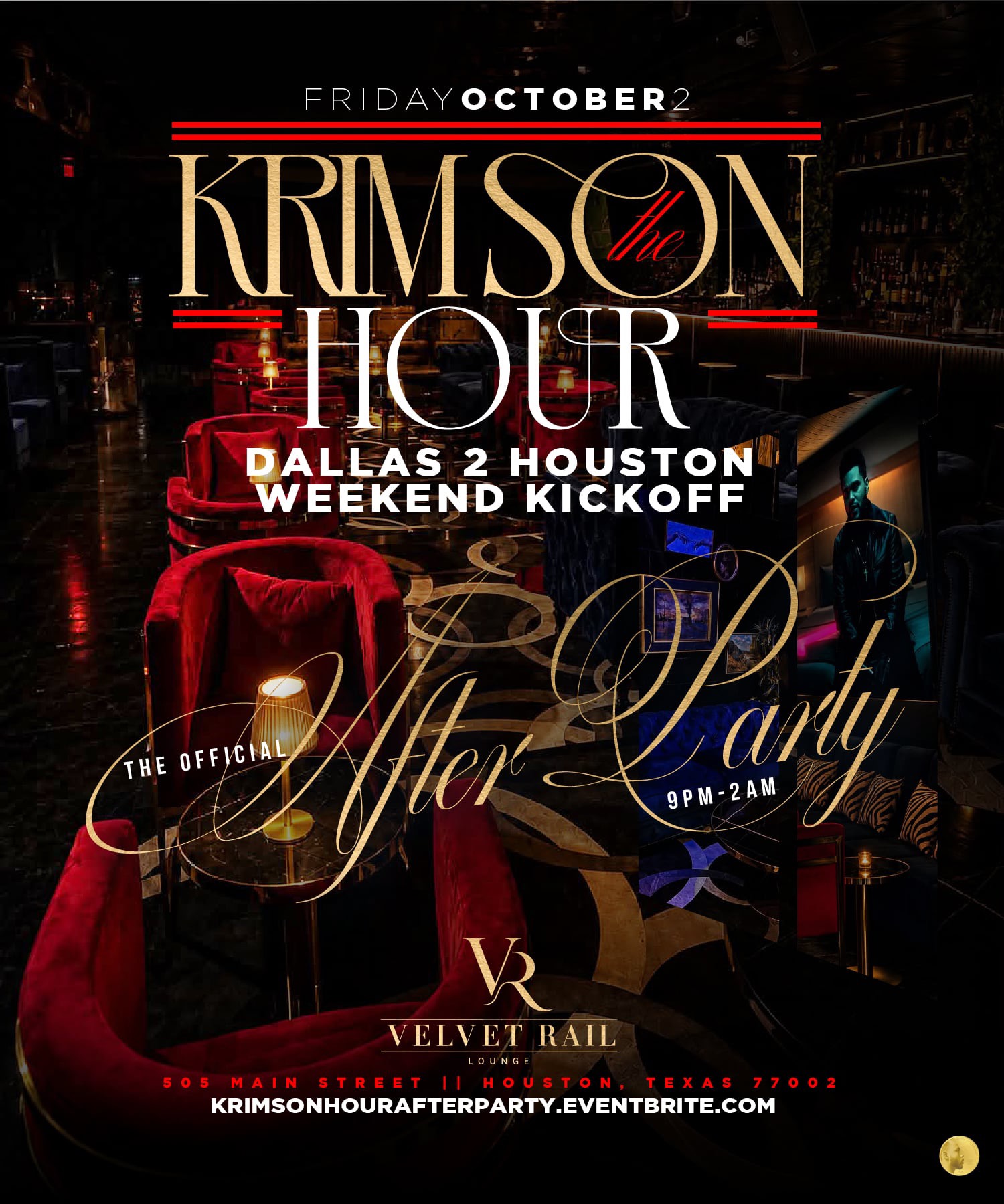 Krimson Hour After Party at Velvet Rail event flyer